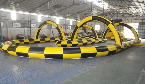 la boule gonflable de Zorb de voie de course de 18x16x3m vont parcours du combattant de emballage de jeu de kart