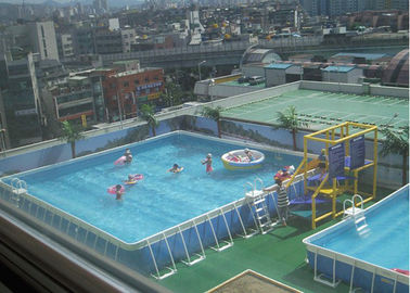 Piscine carrée extérieure de cadre en métal, piscine de cadre en métal pour la location