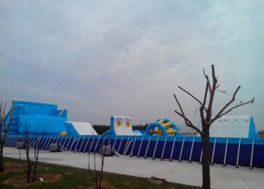 Cadre démontable en métal au-dessus des piscines de la terre avec la bâche de PVC de 0.9mm