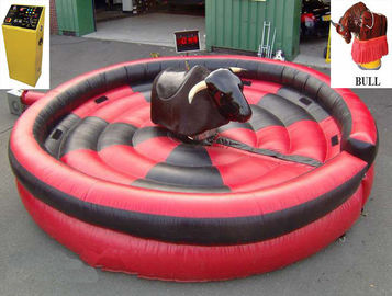 1 personne Taureau mécanique gonflable, rodéo mécanique Taureau de tapis rond gonflable de bâche