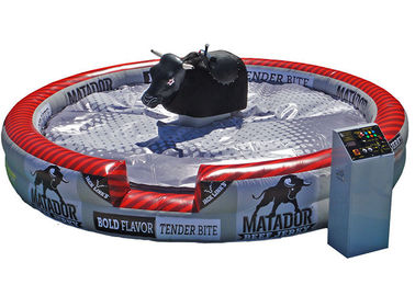 Taureau mécanique gonflable de luxe, rodéo mécanique Taureau de tapis gonflable rond de PVC