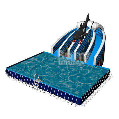 Piscine rectangulaire extérieure d'arrière-cour avec le matériel de bâche de PVC de 0.9mm