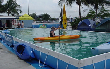 Piscines moulues ci-dessus faites sur commande de cadre en métal pour l'adulte et les enfants