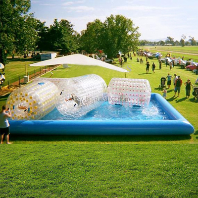 Grande piscine gonflable 10m*10m de rouleau de l'eau pour le parc d'attractions